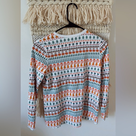 NWOT Roller Rabbit Bands Weave Henley Pajama Top in Woodland Animals Christmas - Picture 4 of 4